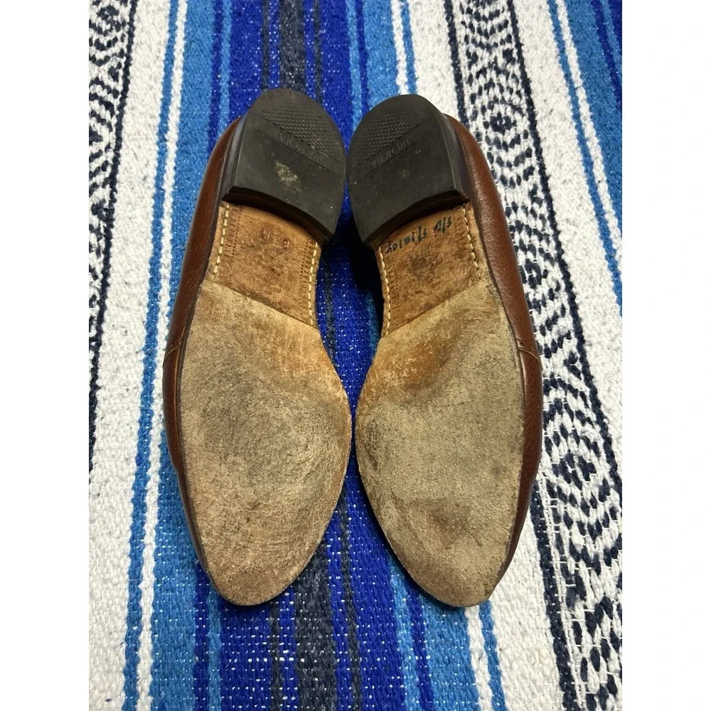 Magnanni for Neiman Marcus Leather Canvas Penny Loafers Men's Size 8